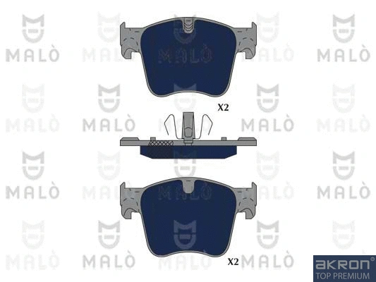 Kit de plaquettes de frein, frein à disque AKRON-MALÒ 1051349