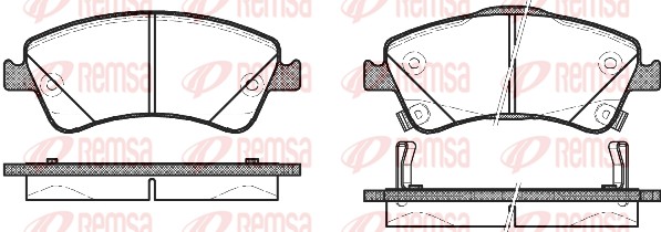 Kit de plaquettes de frein, frein à disque REMSA 1341.02