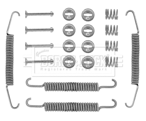 Kit d'accessoires, mâchoire de frein BORG & BECK BBK6017