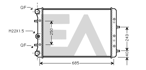 Radiateur, refroidissement du moteur EACLIMA 31R61009