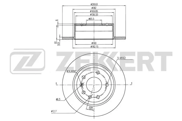 Disque de frein ZEKKERT BS-5981