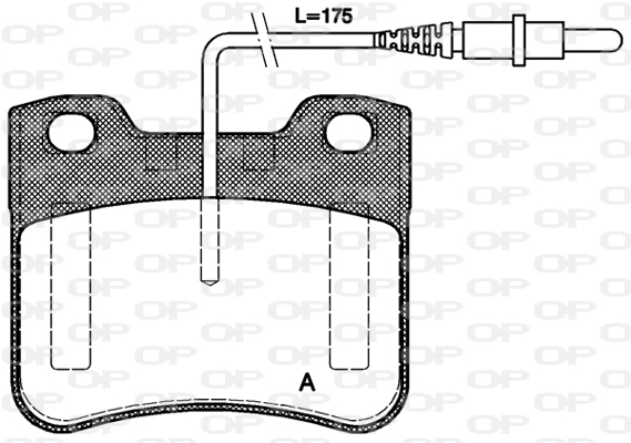 Kit de plaquettes de frein, frein à disque OPEN PARTS BPA0247.24