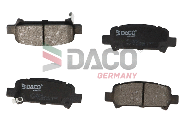 Kit de plaquettes de frein, frein à disque DACO Germany 323602