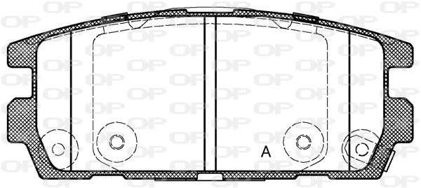 Kit de plaquettes de frein, frein à disque OPEN PARTS BPA0877.02