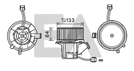 Moteur électrique, pulseur d'air habitacle EACLIMA 42A50028