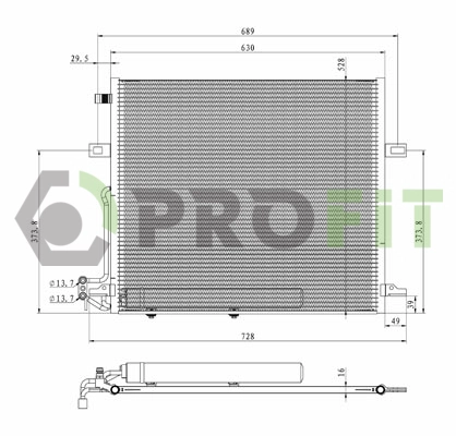 Condenseur, climatisation PROFIT 1770-0304