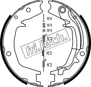 Jeu de mâchoires de frein, frein de stationnement fri.tech. 1046.215K