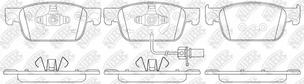 Kit de plaquettes de frein, frein à disque NiBK PN0732W
