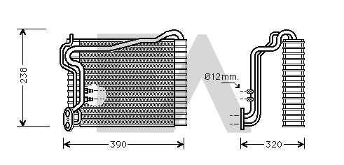 Évaporateur climatisation EACLIMA 43B02004