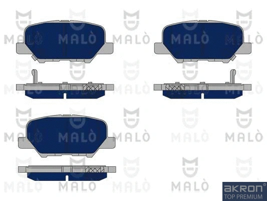 Kit de plaquettes de frein, frein à disque AKRON-MALÒ 1051160