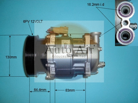 Compresseur, climatisation AUTO AIR GLOUCESTER 14-3518R