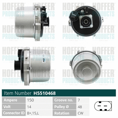 Alternateur HOFFER H5510468