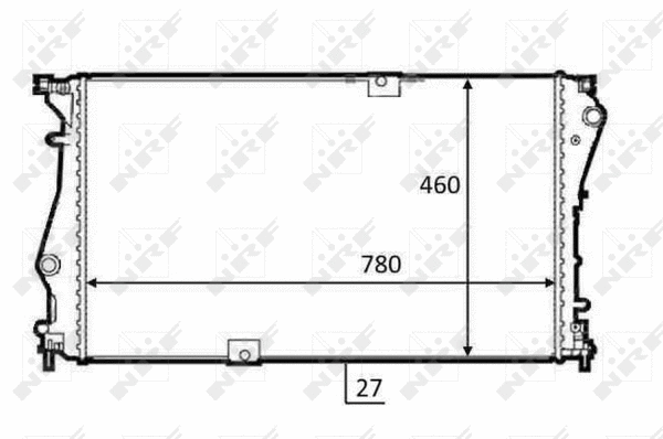 Radiateur, refroidissement du moteur NRF 58498