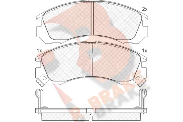 Kit de plaquettes de frein, frein à disque R BRAKE RB0979