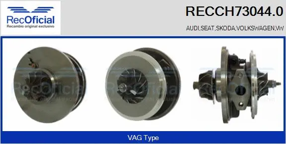 Groupe carter, turbocompresseur RECOFICIAL RECCH73044.0