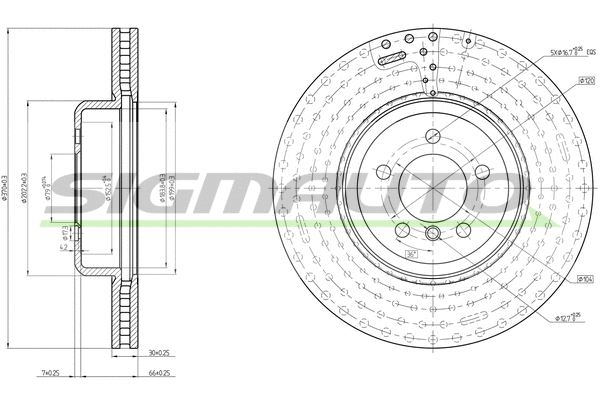 Disque de frein SIGMAUTO DBC479V
