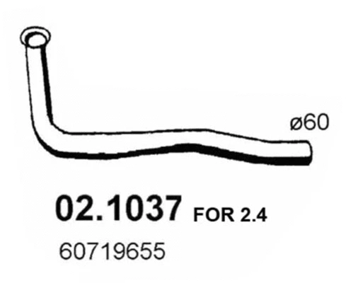 Tuyau d'échappement ASSO 02.1037