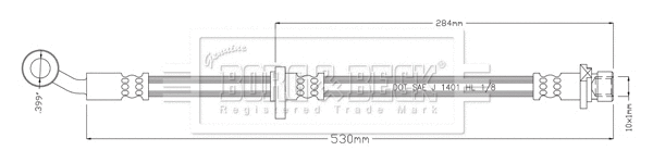 Flexible de frein BORG & BECK BBH8925