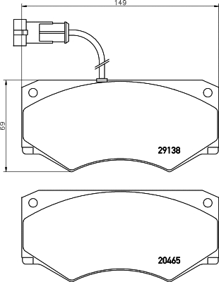 Kit de plaquettes de frein, frein à disque MINTEX MDB2640