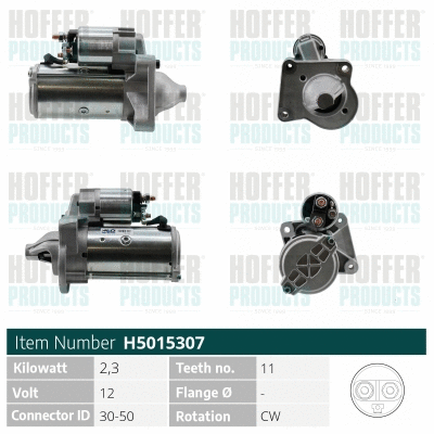Démarreur HOFFER H5015307