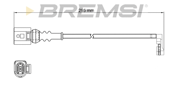 Contact d'avertissement, usure des plaquettes de frein BREMSI WI0975