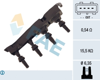 Bobine d'allumage FAE 80235