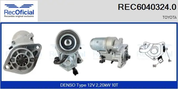 Démarreur RECOFICIAL REC6040324.0