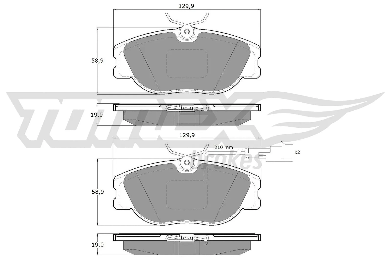 Kit de plaquettes de frein, frein à disque TOMEX Brakes TX 12-44