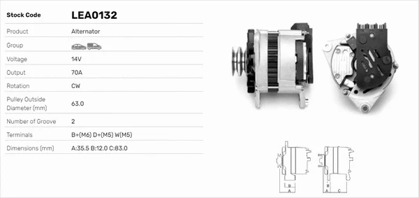 Alternateur LUSA LEA0132