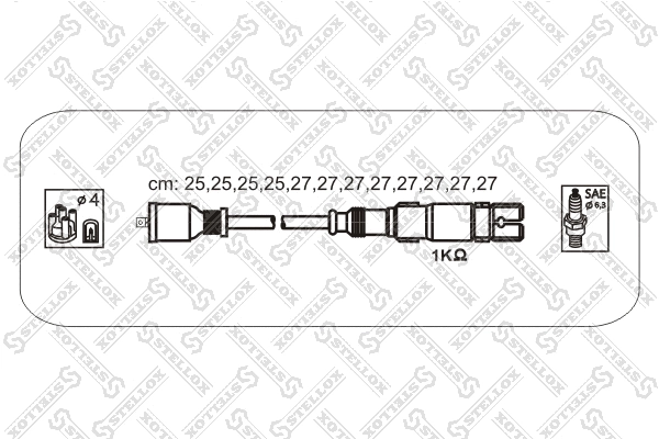Kit de câbles d'allumage STELLOX 10-38436-SX