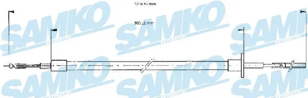 Tirette à câble, commande d'embrayage SAMKO C0052C