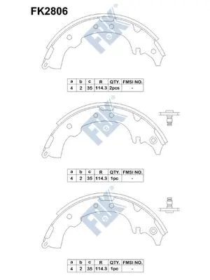 Jeu de mâchoires de frein FBK FK2806