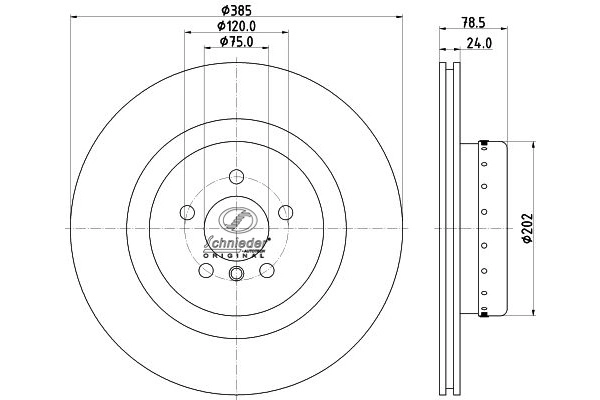 Disque de frein SCHNIEDER AUTOTECH BMS55.00346