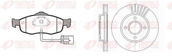 Kit de freins, frein à disques REMSA 8432.00