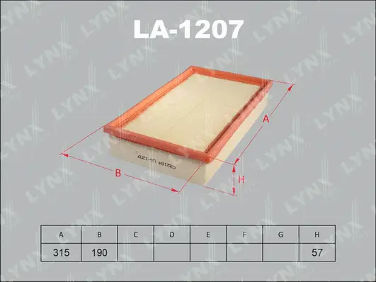 Filtre à air LYNXAUTO LA-1207