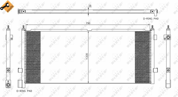 Condenseur, climatisation NRF 35891