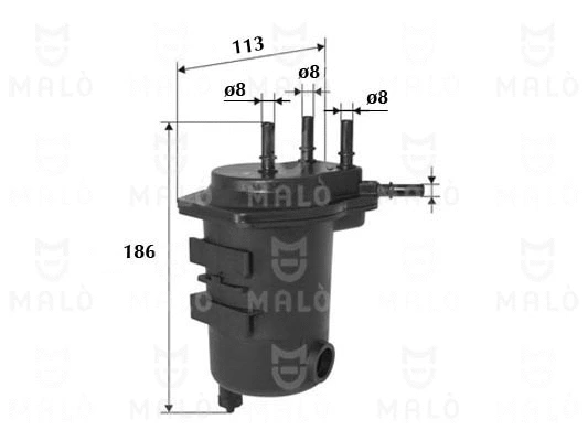 Filtre à carburant AKRON-MALÒ 1520166