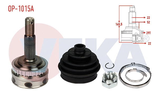 Jeu de joints, arbre de transmission VEKA OP-1015A