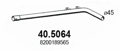 Tuyau d'échappement ASSO 40.5064