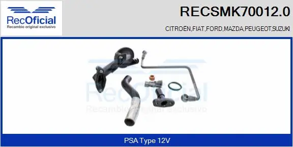 Kit de montage, compresseur RECOFICIAL RECSMK70012.0