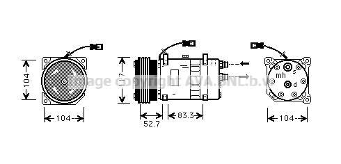 Compresseur, climatisation PRASCO CNK222
