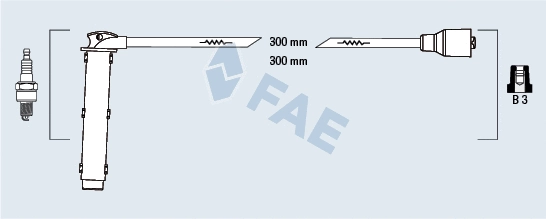 Kit de câbles d'allumage FAE 85766
