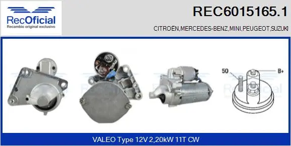 Démarreur RECOFICIAL REC6015165.1
