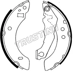 Jeu de mâchoires de frein TRUSTING 040.124