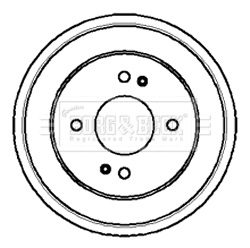 Tambour de frein BORG & BECK BBR7006