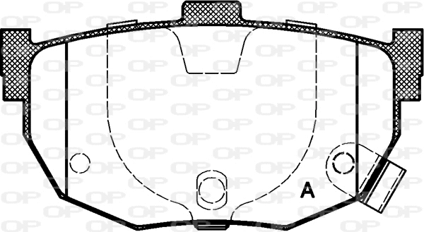 Kit de plaquettes de frein, frein à disque OPEN PARTS BPA0294.22
