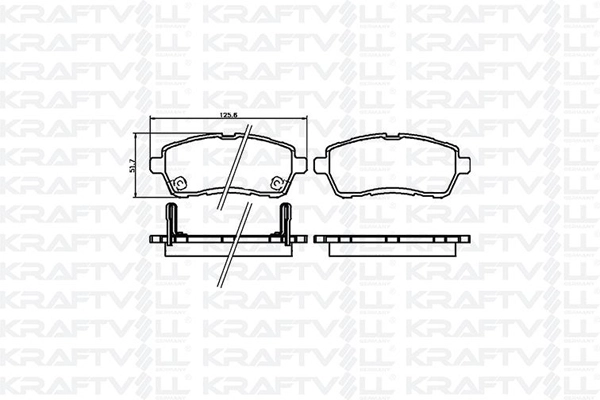Kit de plaquettes de frein, frein à disque KRAFTVOLL GERMANY 07010085