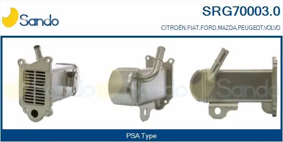 Radiateur, réaspiration des gaz d'échappement SANDO SRG70003.0