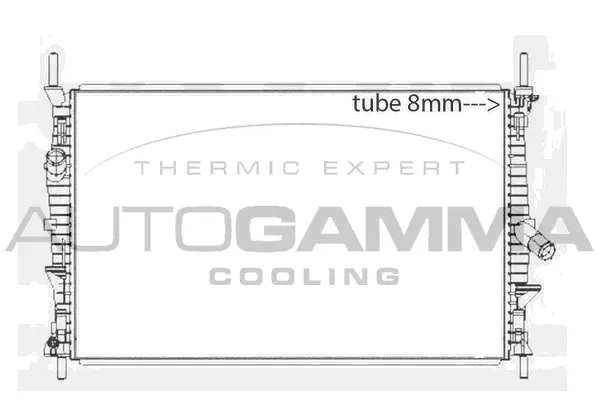 Radiateur, refroidissement du moteur AUTOGAMMA 107593