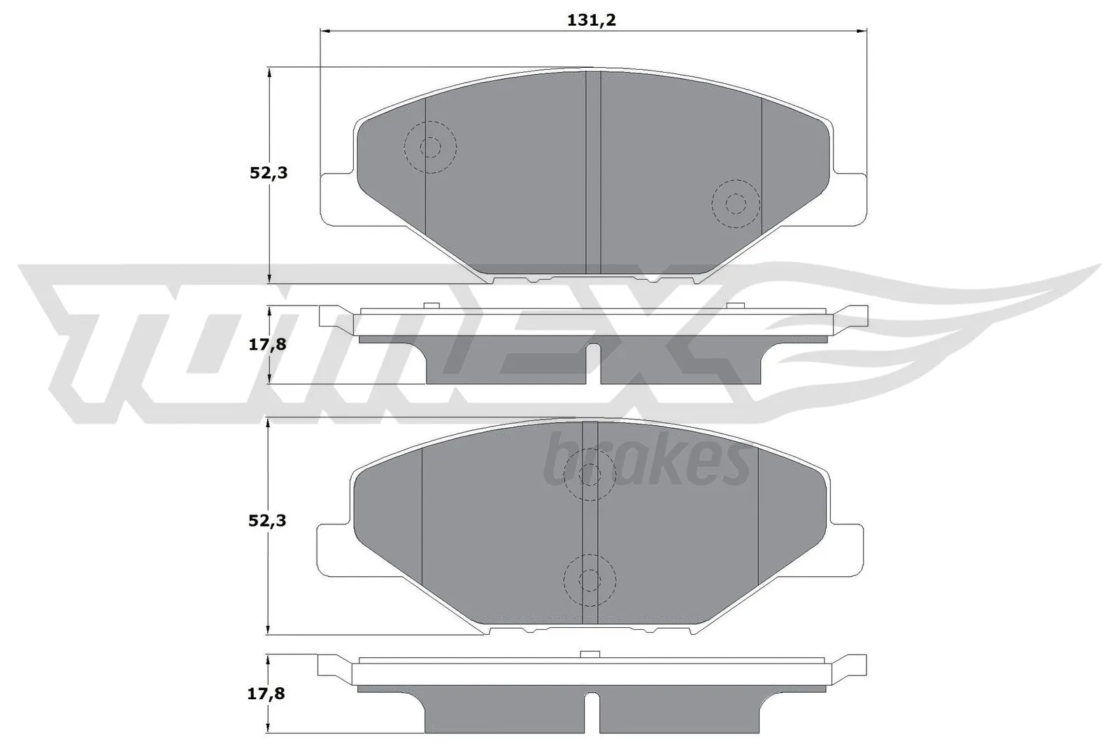 Kit de plaquettes de frein, frein à disque TOMEX Brakes TX 16-98